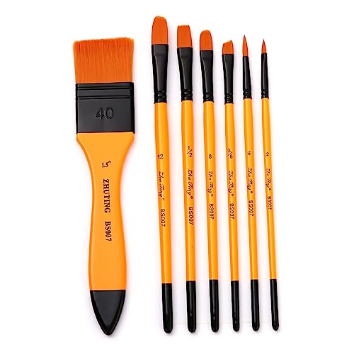 Pinsel-Set mit runder Spitze für Acrylfarben, 7-teiliges Set, feine Spitze, Pinsel-Set für Aquarell Pinsel-Set mit runder Spitze für Acrylfarben, 7-teiliges Set, feine Spitze, Pinsel-Set für Aquarell von XAGMODSHN