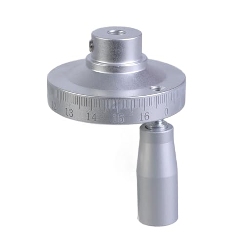 Präzises silberfarbenes Finish, drehbares Fräs-Handrad, 50 mm Durchmesser, mit 6 mm/8 mm/10 mm/12 mm Innenloch für Drehmaschine und Schleifer Präzises silberfarbenes Finish, drehbares Fräs-Handrad, 50 mm Durchmesser, mit 6 mm/8 mm/10 mm/12 mm Innenloch für Drehmaschine und Schleifer von XAGMODSHN