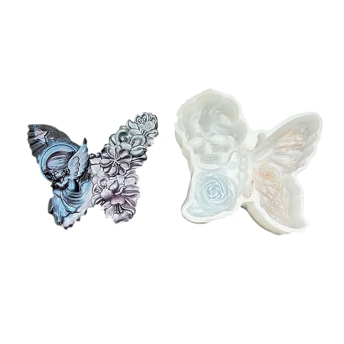 Schädel Blumen Schmetterling Kerzenform Futter Silikon Für Bastel Und Urlaubsdekorationen Muertos Kerzenform Schädel Blumen Schmetterling Kerzenform Futter Silikon Für Bastel Und Urlaubsdekorationen Muertos Kerzenform von XAGMODSHN