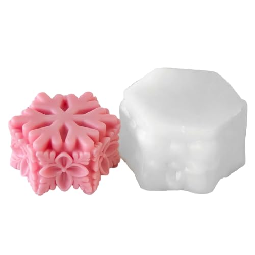 Schneeflocken-Silikonform, Mehrzweck-Design für Säulen, Seife, Epoxidharz, Weihnachtsdekoration, Schneeflocken-Silikonform Schneeflocken-Silikonform, Mehrzweck-Design für Säulen, Seife, Epoxidharz, Weihnachtsdekoration, Schneeflocken-Silikonform von XAGMODSHN