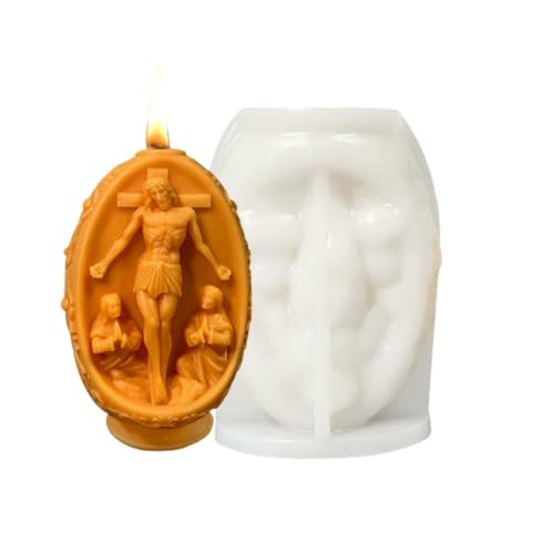 Silikonform für 3D-Jesuseier, Kerzen, Eier, handgefertigte Gipsformen, Ornamente, Epoxidharz-Formen von XAGMODSHN