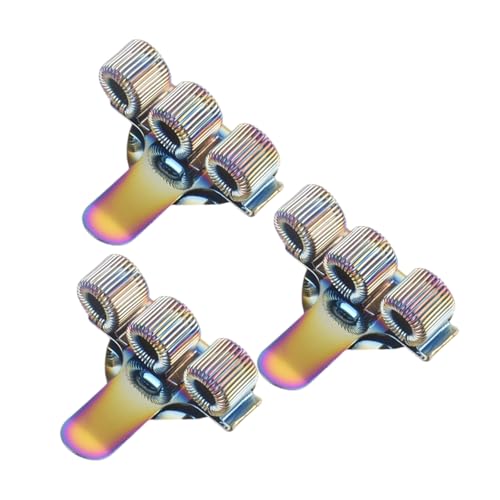 Stifthalter aus Metall mit Taschenclip für Ärzte, Krankenschwestern, Uniform, Drei-Loch-Bleistifthalter mit verstellbaren Federringen, 3 Stück Stifthalter aus Metall mit Taschenclip für Ärzte, Krankenschwestern, Uniform, Drei-Loch-Bleistifthalter mit verstellbaren Federringen, 3 Stück von XAGMODSHN