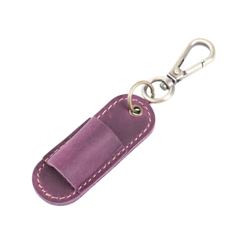 Stifthalter aus PU-Leder für Schlüsselband, Stiftehalter, Taschenschutz, tragbarer Hals, Stifthalter, Clip für Abzeichen, Klemmbrett von XAGMODSHN