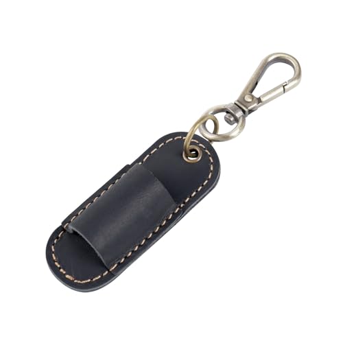 Stifthalter aus PU-Leder für Schlüsselband, Stiftehalter, Taschenschutz, tragbarer Hals, Stifthalter, Clip für Abzeichen, Klemmbrett von XAGMODSHN