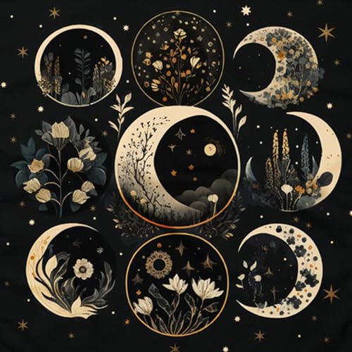 Tarot-Tischdecke, Mond, Blume, Altäre, Tuch, Wahrsagungskarte, Tischdecke, Tapisserie, Hexerei-Zubehör Tarot-Tischdecke, Mond, Blume, Altäre, Tuch, Wahrsagungskarte, Tischdecke, Tapisserie, Hexerei-Zubehör von XAGMODSHN