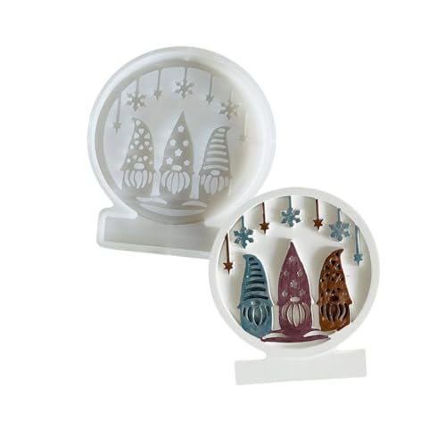Weihnachts-Zwerg-Weihnachtsmann-Silikonformen für Epoxidharz, Gipsdekoration, Weihnachtsdekoration, Schokolade, Backen Weihnachts-Zwerg-Weihnachtsmann-Silikonformen für Epoxidharz, Gipsdekoration, Weihnachtsdekoration, Schokolade, Backen von XAGMODSHN