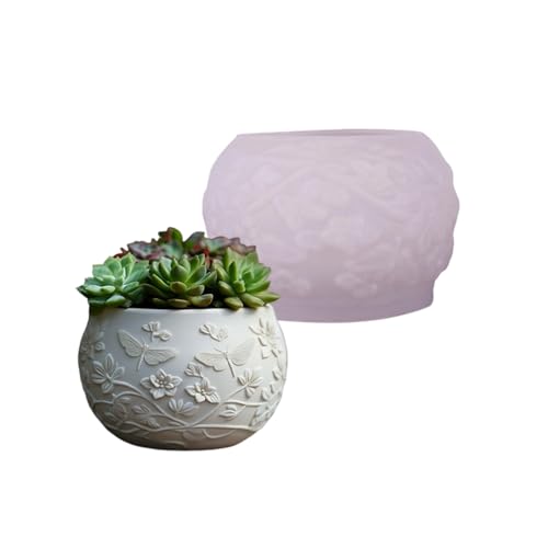 Wiederverwendbares Silikonform Mit Libellen Relief Design Für Harzgusszementhandwerk Und Dekorative Sukkulenten Pflanzen Töpfe Reliefblütenschimmel von XAGMODSHN