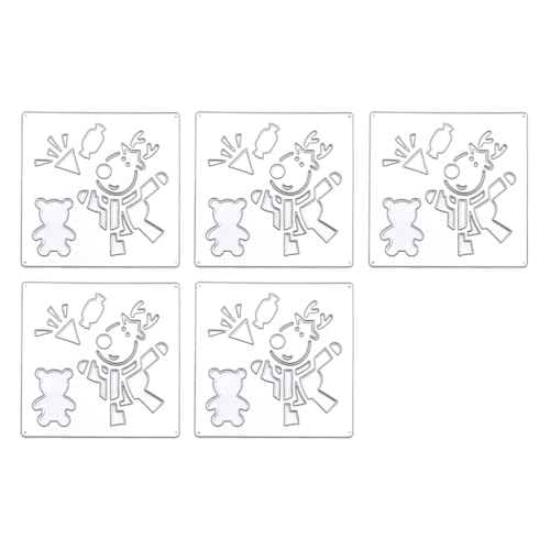 XAGMODSHN 5 Stück/Set Metall-Stanzformen "Merry Christmas" für Scrapbooking, Fotokarten, Alben, Dekorationen von XAGMODSHN