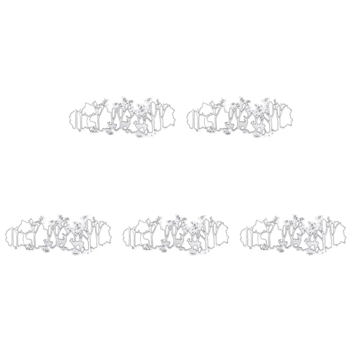 XAGMODSHN 5 Stück Weihnachtsbaum-Stanzformen Prägungen Weihnachten Metall Stanzformen für Scrapbooking Karte Dekoration von XAGMODSHN