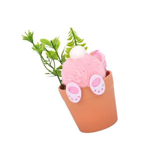 XAGMODSHN Cartoon-Plüsch-Hasen-Figur, künstliche Topfpflanze mit Kaninchen für Tischdekoration, Heim- und Gartendekoration, Zimmerpflanzenzubehör XAGMODSHN Cartoon-Plüsch-Hasen-Figur, künstliche Topfpflanze mit Kaninchen für Tischdekoration, Heim- und Gartendekoration, Zimmerpflanzenzubehör von XAGMODSHN