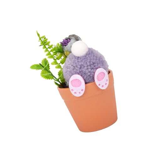 XAGMODSHN Cartoon-Plüsch-Hasen-Figur, künstliche Topfpflanze mit Kaninchen für Tischdekoration, Heim- und Gartendekoration, Zimmerpflanzenzubehör XAGMODSHN Cartoon-Plüsch-Hasen-Figur, künstliche Topfpflanze mit Kaninchen für Tischdekoration, Heim- und Gartendekoration, Zimmerpflanzenzubehör von XAGMODSHN