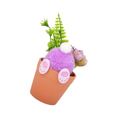 XAGMODSHN Cartoon-Plüsch-Hasen-Figur, künstliche Topfpflanze mit Kaninchen für Tischdekoration, Heim- und Gartendekoration, Zimmerpflanzenzubehör XAGMODSHN Cartoon-Plüsch-Hasen-Figur, künstliche Topfpflanze mit Kaninchen für Tischdekoration, Heim- und Gartendekoration, Zimmerpflanzenzubehör von XAGMODSHN