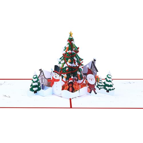 XAGMODSHN Festliche Weihnachtsfest Santa Karte Mit Umschlag 3D Grußkarten Weihnachtskarte Urlaubskarte Winterkarten von XAGMODSHN
