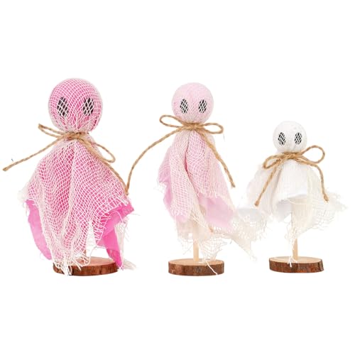 XAGMODSHN Halloween-Party-Dekorationspakete mit 3 Spekter-Figuren, sichere Materialien für Kinder, haustierfreundliche Häuser, wiederverwendbar, Halloween-Tischdekorationen von XAGMODSHN