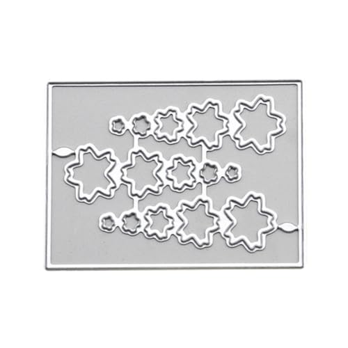 XAGMODSHN Metall-Stanzform mit Herz-Motiv, Stern-Blume, Stanzformen für Scrapbooking, Karten, Fotopräge, Papierdekorationen von XAGMODSHN