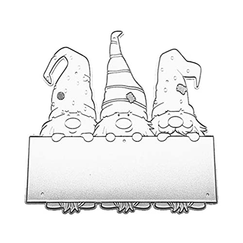 XAGMODSHN Metall-Stanzformen, Weihnachts-Zwerge, Prägeschablone, Stanzformen für Kartenherstellung, Scrapbooking, Papierbastelvorlage von XAGMODSHN