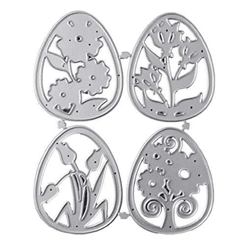 XAGMODSHN Metall-Stanzformen für kreative Eier, Schablone, Scrapbooking, Prägewerkzeug, Papieralbum, Dekoration, 4 Stück von XAGMODSHN
