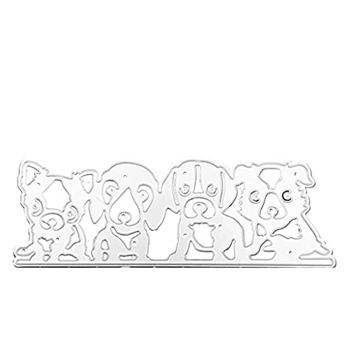 XAGMODSHN Metall-Stanzformen mit Hund, Tier, handgefertigt, Scrapbooking, Prägezubehör für Kinder, Mädchen, Jungen von XAGMODSHN
