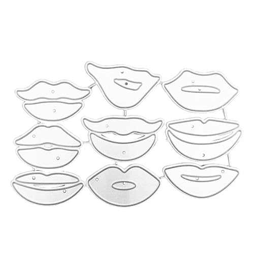 XAGMODSHN Metall-Stanzformen mit Lippen, handgefertigt, Scrapbooking, Prägezubehör für Kinder, Mädchen, Geschenk von XAGMODSHN