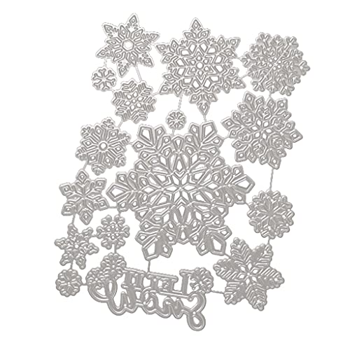 XAGMODSHN Metall-Stanzformen mit Weihnachtsschneeflocken, Karbonstahl, Prägeschablone, Schablone, Scrapbooking, für Karten von XAGMODSHN
