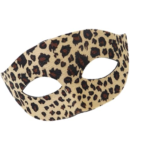 XAGMODSHN Modische Leoparden-Halbgesichte, praktisches Halloween-Kostüm-Accessoire, leicht zu reinigen, für Erwachsene und Kinder, Tierdruck-Maskerade XAGMODSHN Modische Leoparden-Halbgesichte, praktisches Halloween-Kostüm-Accessoire, leicht zu reinigen, für Erwachsene und Kinder, Tierdruck-Maskerade von XAGMODSHN