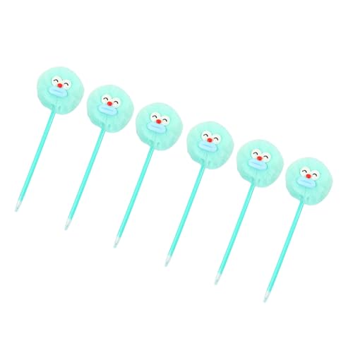 XAGMODSHN Pelz-Kugelschreiber, 1,0 mm, Büro, Schule, Schreibwerkzeug, glatt zu schreiben, für Frauen, Mädchen, Studenten, Schreiben, Journaling, 6 Stück von XAGMODSHN