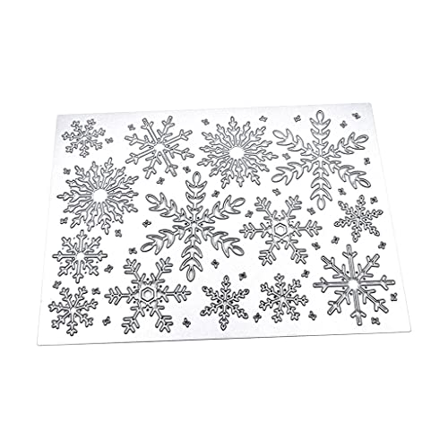 XAGMODSHN Schneeflocken-Metall-Stanzform, Weihnachtsschneeflocken, Prägeschablone für Papier, Fotoalbum, Dekoration von XAGMODSHN