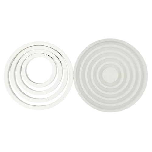 XAGMODSHN Silikonformen für Epoxidharz, Ringe in 1, zum Aufhängen, für Gipsdekorationen, 5 Mulden in 1 von XAGMODSHN