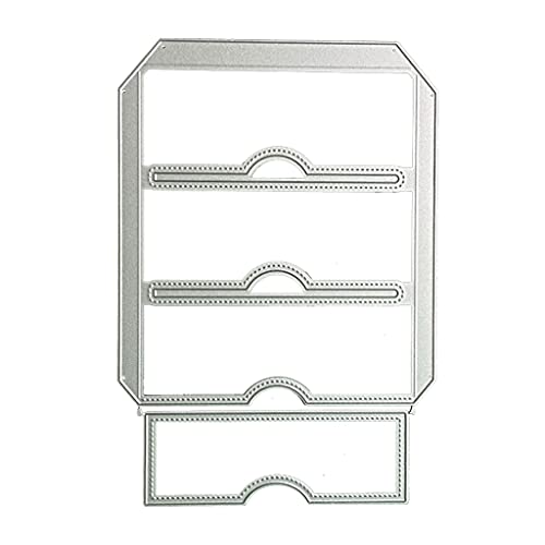 XAGMODSHN Stanzformen für Umschläge, Scrapbooking, Alben, Papierkarten, Dekoration, Werkzeug für Kinder und Erwachsene, Silber von XAGMODSHN