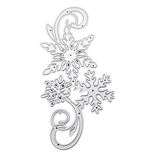 XAGMODSHN Weihnachts-Schneeflocken-Metall-Stanzform, Schneeflocken-Prägeschablone für Papier, Fotoalbum, Dekoration von XAGMODSHN