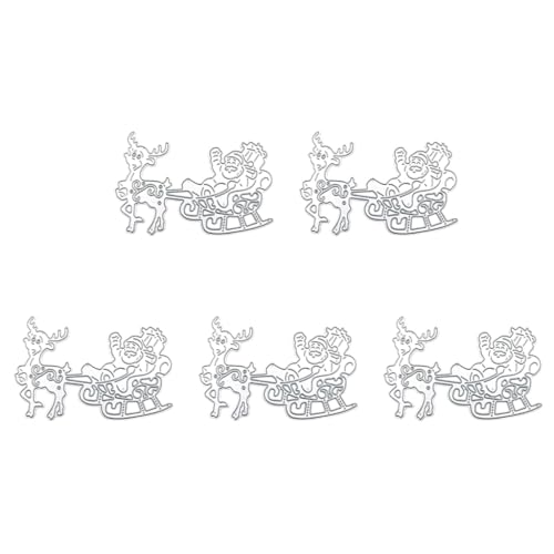 XAGMODSHN Weihnachts-Stanzformen, Karbonstahl, Prägeschablonen für Scrapbooking, Kartenherstellung, Dekoration, 5 Stück XAGMODSHN Weihnachts-Stanzformen, Karbonstahl, Prägeschablonen für Scrapbooking, Kartenherstellung, Dekoration, 5 Stück von XAGMODSHN