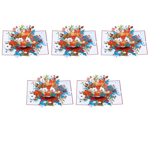 XAGMODSHN Weihnachtsblume 3D Faltbare Grußkarte Handgefertigtes Festival Designs Mit Leerer Einfügungskarte Für Private Nachrichten XAGMODSHN Weihnachtsblume 3D Faltbare Grußkarte Handgefertigtes Festival Designs Mit Leerer Einfügungskarte Für Private Nachrichten von XAGMODSHN
