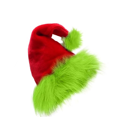XAGMODSHN Weihnachtsmütze mit pelzigem Rand, leicht, atmungsaktiv, Plüschstoff, Weihnachtsmütze für Erwachsene, Kinder, Festival, Feier, Weihnachtsfeier, Party-Zubehör XAGMODSHN Weihnachtsmütze mit pelzigem Rand, leicht, atmungsaktiv, Plüschstoff, Weihnachtsmütze für Erwachsene, Kinder, Festival, Feier, Weihnachtsfeier, Party-Zubehör von XAGMODSHN