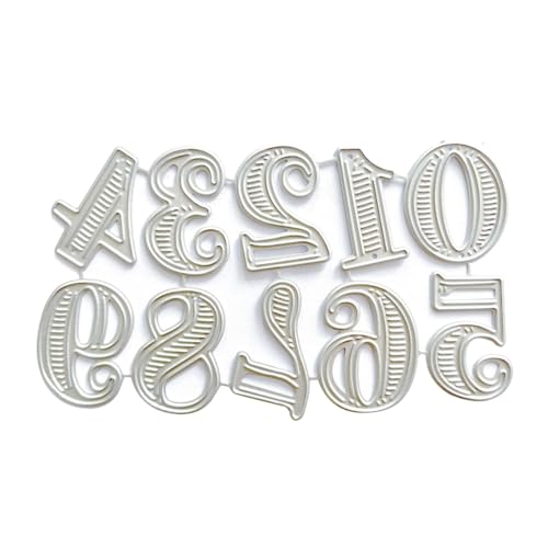 XAGMODSHN Zahlen-Stanzformen, Zahlen, Prägeschablonen für Kartenherstellung, Scrapbooking, Papierbastelalbum von XAGMODSHN