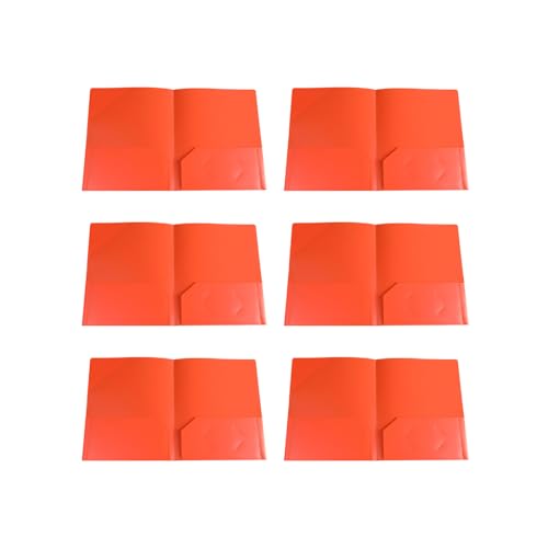 Dokumentenmappe mit 2 Fächern, Briefgröße, mit 2 Taschen, für 100 Blatt, Dokumenten-Organizer, Präsentationsmappe mit Etikettentaschen, 6 Stück von XANHOY