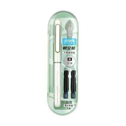 Nachfüllbarer Füllfederhalter mit EF-Spitze, 2 Tintenpatronen, ergonomischer Griff für Anfänger, Studenten, Erwachsene, Journaling, Geschäft, für Meeting von XANHOY