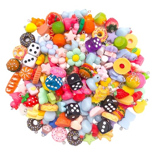 XANHOY 20 Stück bunte gemischte zufällige Perlen für Halsketten, Armbänder, Schmuckherstellung, stilvolles Harz-Anhänger-Zubehör XANHOY 20 Stück bunte gemischte zufällige Perlen für Halsketten, Armbänder, Schmuckherstellung, stilvolles Harz-Anhänger-Zubehör von XANHOY