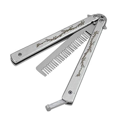 XBC Tech Dragon Totem Butterfly-Messer und -Messer aus Edelstahl (Silber) von XBC Tech
