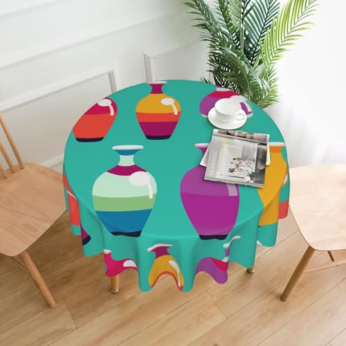 XBKGOHA Runde dekorative Tischdecke, 152,4 cm, Bowling-Druck, für den Innen- und Außenbereich, auf runden Tischen wie Couchtischen, Esstischen und Bauernhoftischen XBKGOHA Runde dekorative Tischdecke, 152,4 cm, Bowling-Druck, für den Innen- und Außenbereich, auf runden Tischen wie Couchtischen, Esstischen und Bauernhoftischen von XBKGOHA
