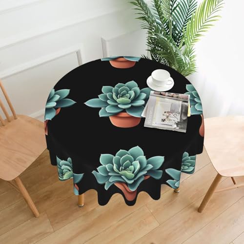 XBKGOHA Runde dekorative Tischdecke, 152,4 cm, Porzellantopf mit Fleischdruck, für den Innen- und Außenbereich, auf runden Tischen wie Couchtischen, Esstischen und Bauernhoftischen XBKGOHA Runde dekorative Tischdecke, 152,4 cm, Porzellantopf mit Fleischdruck, für den Innen- und Außenbereich, auf runden Tischen wie Couchtischen, Esstischen und Bauernhoftischen von XBKGOHA