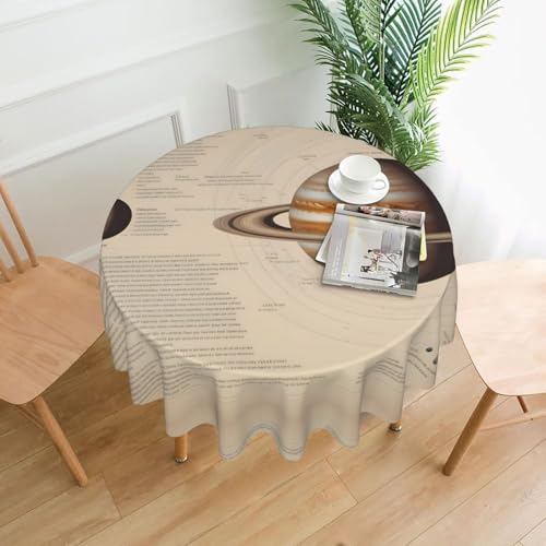 XBKGOHA Runde dekorative Tischdecke, 152,4 cm, Sonnensystem, Jupiter-Druck, für den Innen- und Außenbereich, auf runden Tischen wie Couchtischen, Esstischen und Bauernhoftischen XBKGOHA Runde dekorative Tischdecke, 152,4 cm, Sonnensystem, Jupiter-Druck, für den Innen- und Außenbereich, auf runden Tischen wie Couchtischen, Esstischen und Bauernhoftischen von XBKGOHA
