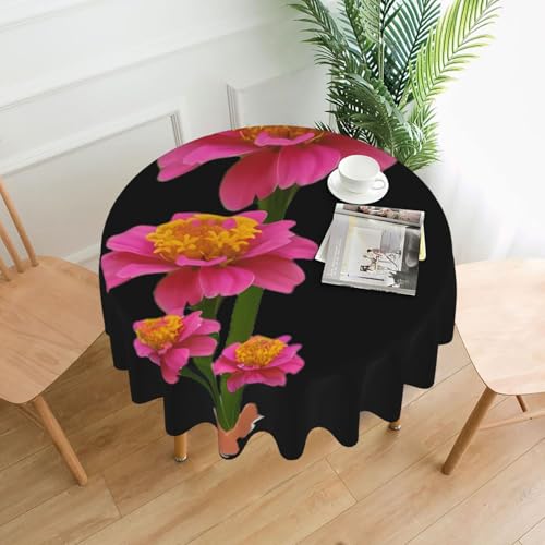 XBKGOHA Runde dekorative Tischdecke, 152,4 cm, feines Blatt-Chrysanthemen-Druck, für den Innen- und Außenbereich, auf runden Tischen wie Couchtischen, Esstischen und Bauerntischen XBKGOHA Runde dekorative Tischdecke, 152,4 cm, feines Blatt-Chrysanthemen-Druck, für den Innen- und Außenbereich, auf runden Tischen wie Couchtischen, Esstischen und Bauerntischen von XBKGOHA