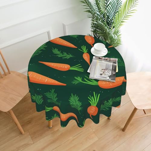 XBKGOHA Runde dekorative Tischdecke, 152,4 cm, fröhlicher Karottendruck, für den Innen- und Außenbereich, auf runden Tischen wie Couchtischen, Esstischen und Bauernhoftischen XBKGOHA Runde dekorative Tischdecke, 152,4 cm, fröhlicher Karottendruck, für den Innen- und Außenbereich, auf runden Tischen wie Couchtischen, Esstischen und Bauernhoftischen von XBKGOHA