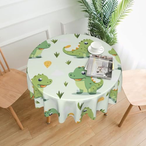 XBKGOHA Runde dekorative Tischdecke, 152,4 cm, niedlicher Dinosaurier-Druck für den Innen- und Außenbereich, auf runden Tischen wie Couchtischen, Esstischen und Bauernhoftischen XBKGOHA Runde dekorative Tischdecke, 152,4 cm, niedlicher Dinosaurier-Druck für den Innen- und Außenbereich, auf runden Tischen wie Couchtischen, Esstischen und Bauernhoftischen von XBKGOHA