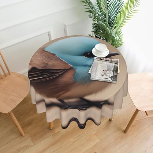 XBKGOHA Runde dekorative Tischdecke, 152,4 cm, niedlicher kleiner Vogeldruck, für den Innen- und Außenbereich, auf runden Tischen wie Couchtischen, Esstischen und Bauernhoftischen XBKGOHA Runde dekorative Tischdecke, 152,4 cm, niedlicher kleiner Vogeldruck, für den Innen- und Außenbereich, auf runden Tischen wie Couchtischen, Esstischen und Bauernhoftischen von XBKGOHA
