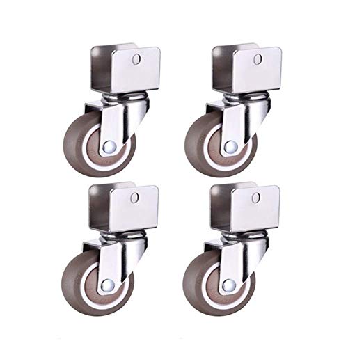 XBSXP 4er-Set 1,5 & rdquo; Möbel drehbare Lenkrollen Weichgummi drehbare Lenkrollen Möbelbeschläge (Farbe: 4 Stück ohne Bremsrad, Größe: 20 mm) von XBSXP