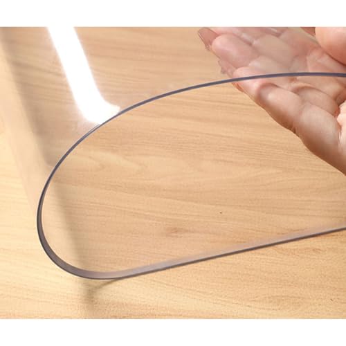Protège-table - Transparent - 1,5 mm d'épaisseur, plastique, 90 x 180 cm, PVC cristal - Rectangle (1.5mm,100x155cm/39.4x61in) von XCKJYDCDB