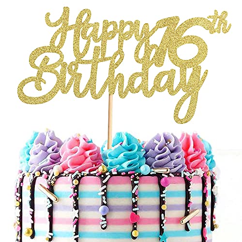 3 Stück Happy 16th Birthday Cake Topper, 16th Geburtstag Tortendeko Kuchendeko Torten Kuchen Cake Toppers, Glitzer Gold Tortenstecker Girlande für Mädchen Junge Kinder 16 Geburtstag Party Dekoration 3 Stück Happy 16th Birthday Cake Topper, 16th Geburtstag Tortendeko Kuchendeko Torten Kuchen Cake Toppers, Glitzer Gold Tortenstecker Girlande für Mädchen Junge Kinder 16 Geburtstag Party Dekoration von XCOZU