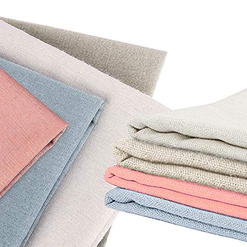 4 Stück Leinenstoff, XCOZU Naturleinengewebe Leinenstoffe Meterware, 50 cm, Kreuzstich Stoff Stickerei Leinenstoff für die Herstellung von Kleidungsstücken Basteln Stickerei Dekoration und Tischdecke 4 Stück Leinenstoff, XCOZU Naturleinengewebe Leinenstoffe Meterware, 50 cm, Kreuzstich Stoff Stickerei Leinenstoff für die Herstellung von Kleidungsstücken Basteln Stickerei Dekoration und Tischdecke von XCOZU