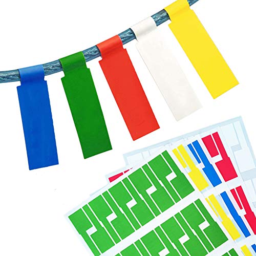 750 Stück Kabelbeschriftung, XCOZU Kabel Beschriftung Selbstklebend Kabeletiketten, UV-beständige Wasserdicht Reißfest Haltbar Kabel Aufkleber für Laserdrucker, 5 Farben 25 Blatt 750 Stück Kabelbeschriftung, XCOZU Kabel Beschriftung Selbstklebend Kabeletiketten, UV-beständige Wasserdicht Reißfest Haltbar Kabel Aufkleber für Laserdrucker, 5 Farben 25 Blatt von XCOZU